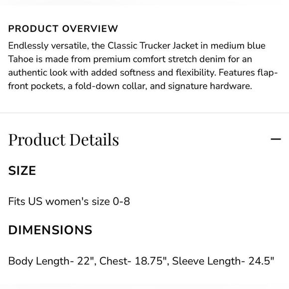 Hudson Jeans denim jacket classic trucker brand new in bag size S/M - Picture 4 of 5